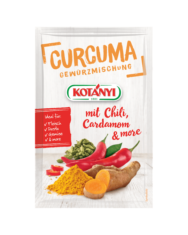 Kotányi Curcuma mit Chili, Cardamom & More Gewürzmischung im Brief