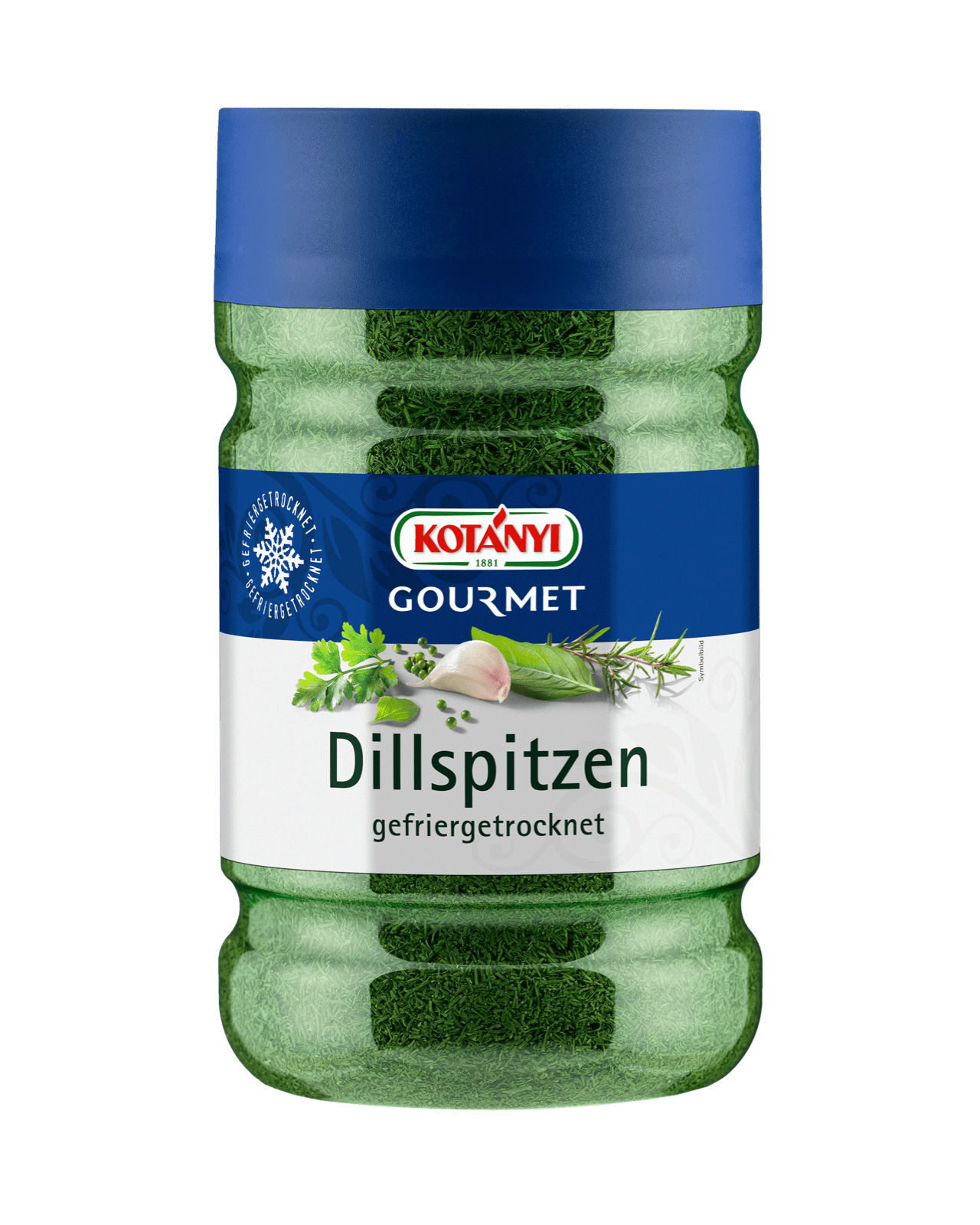 Kotányi Gourmet Dillspitzen gefriergetrocknet in der 1200ccm Dose