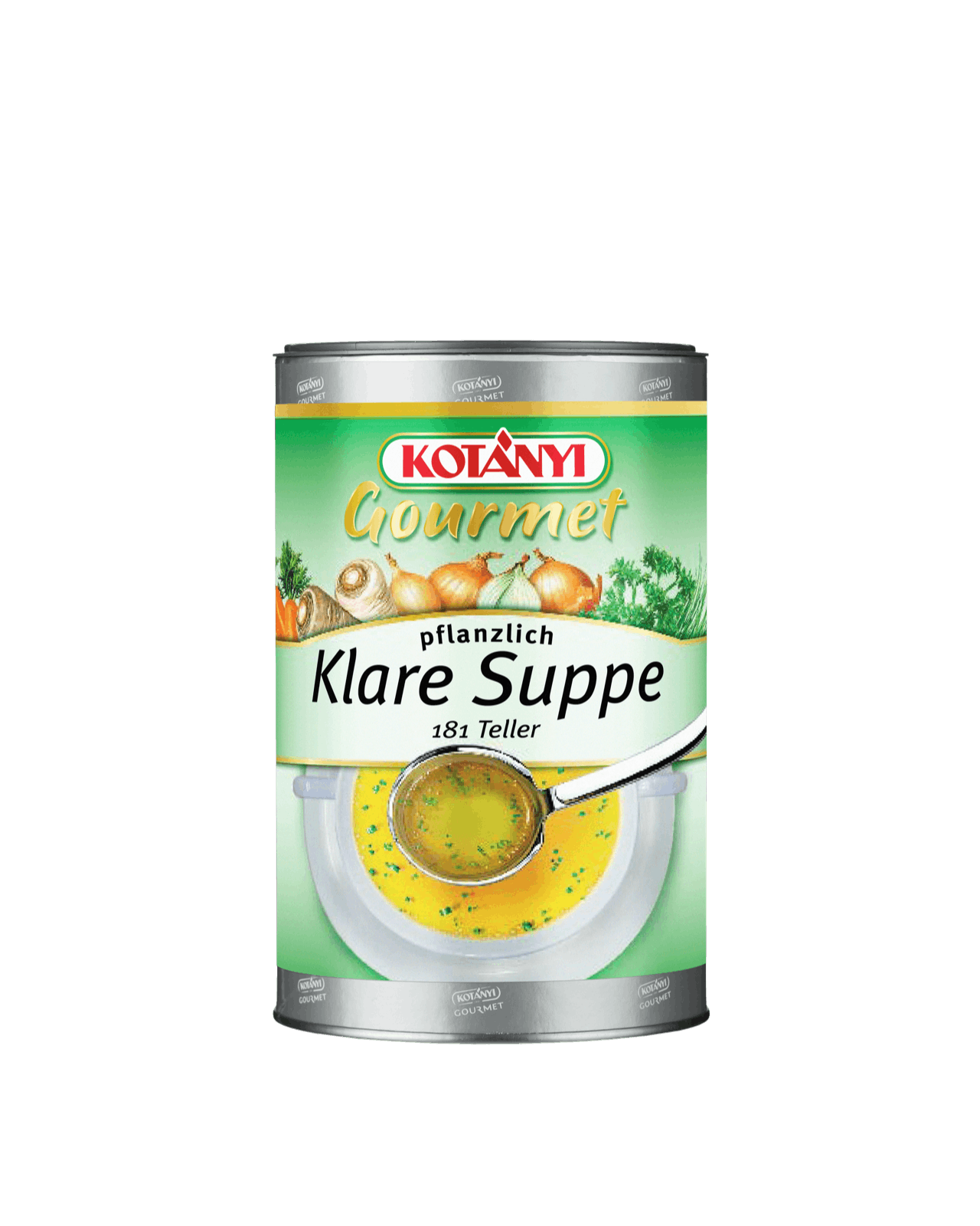 Kotányi Gourmet Klare Suppe pflanzlich in der 1kg Pappdose