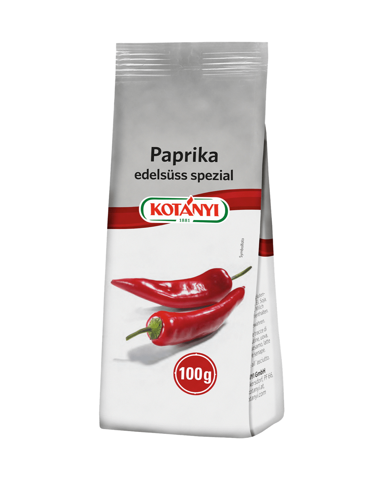 Kotányi Paprika edelsüß spezial in der 100g Vorratspackung