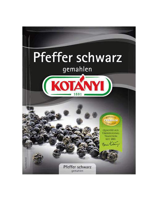 Kotányi Pfeffer Schwarz gemahlen im Brief