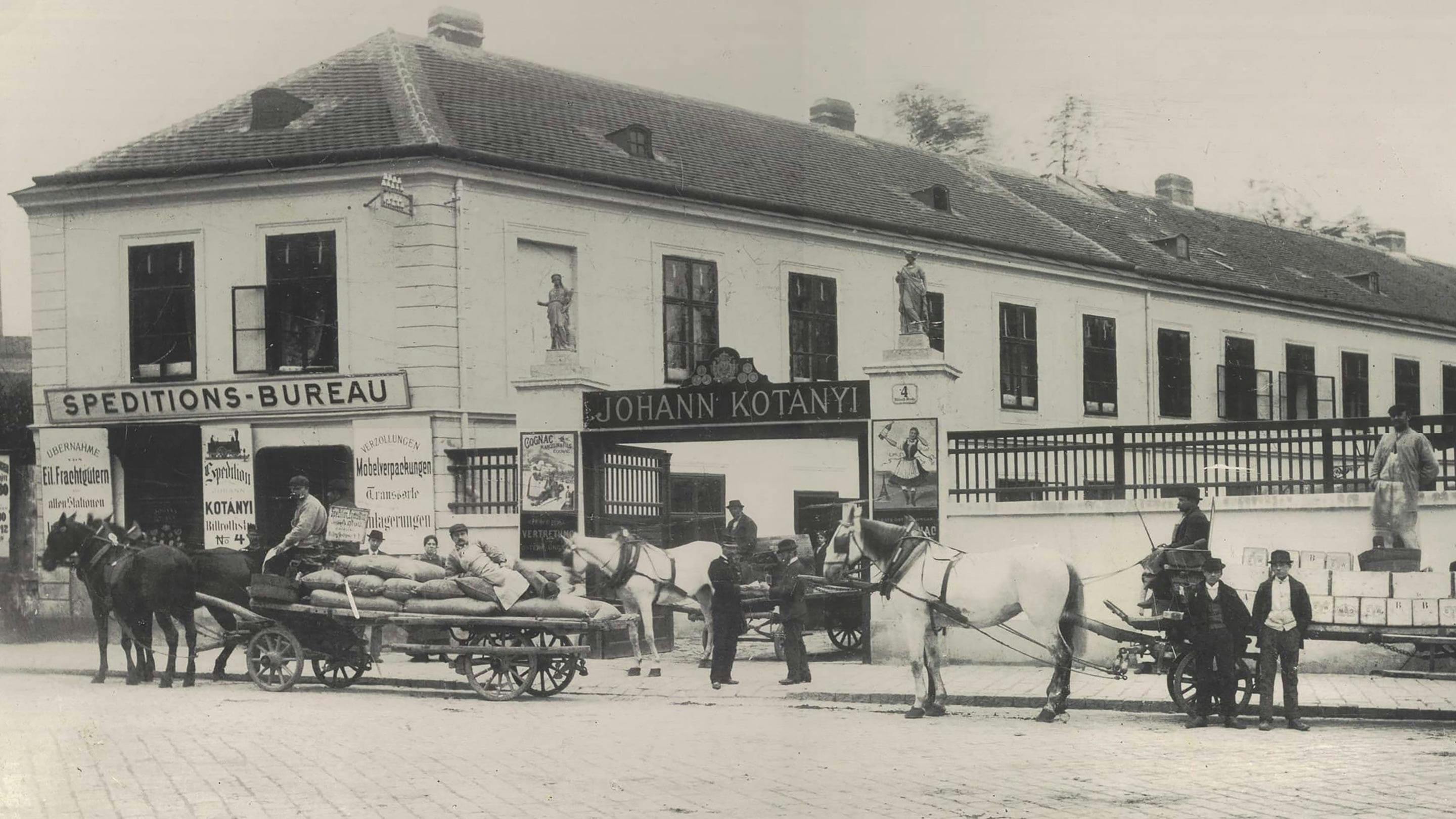 Alte Fotografie des Kotanyi Fabriksgebäudes