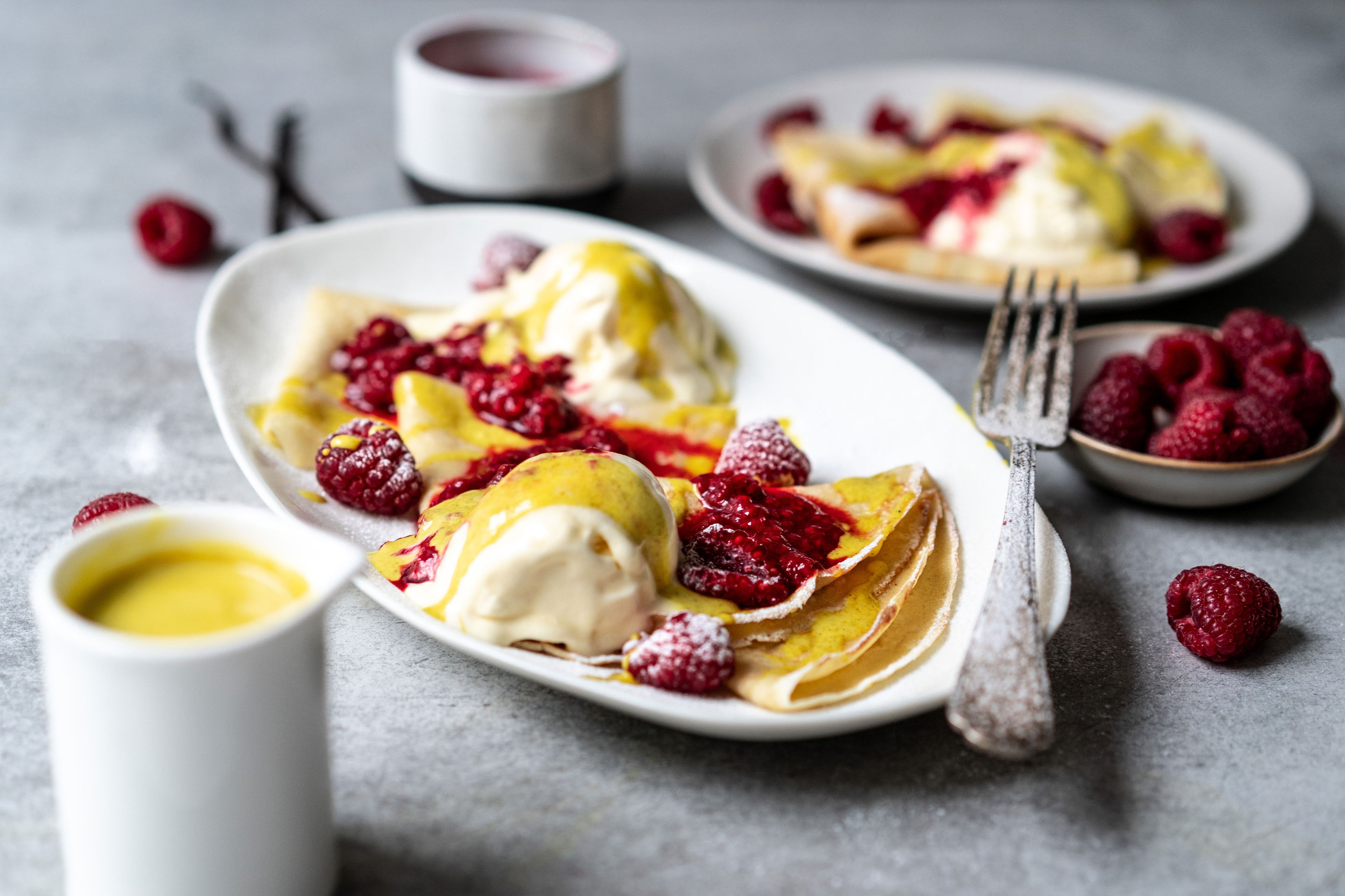 Palatschinken Mit Himbeeren Und Golden Milk Sauce – Rezept | Kotányi