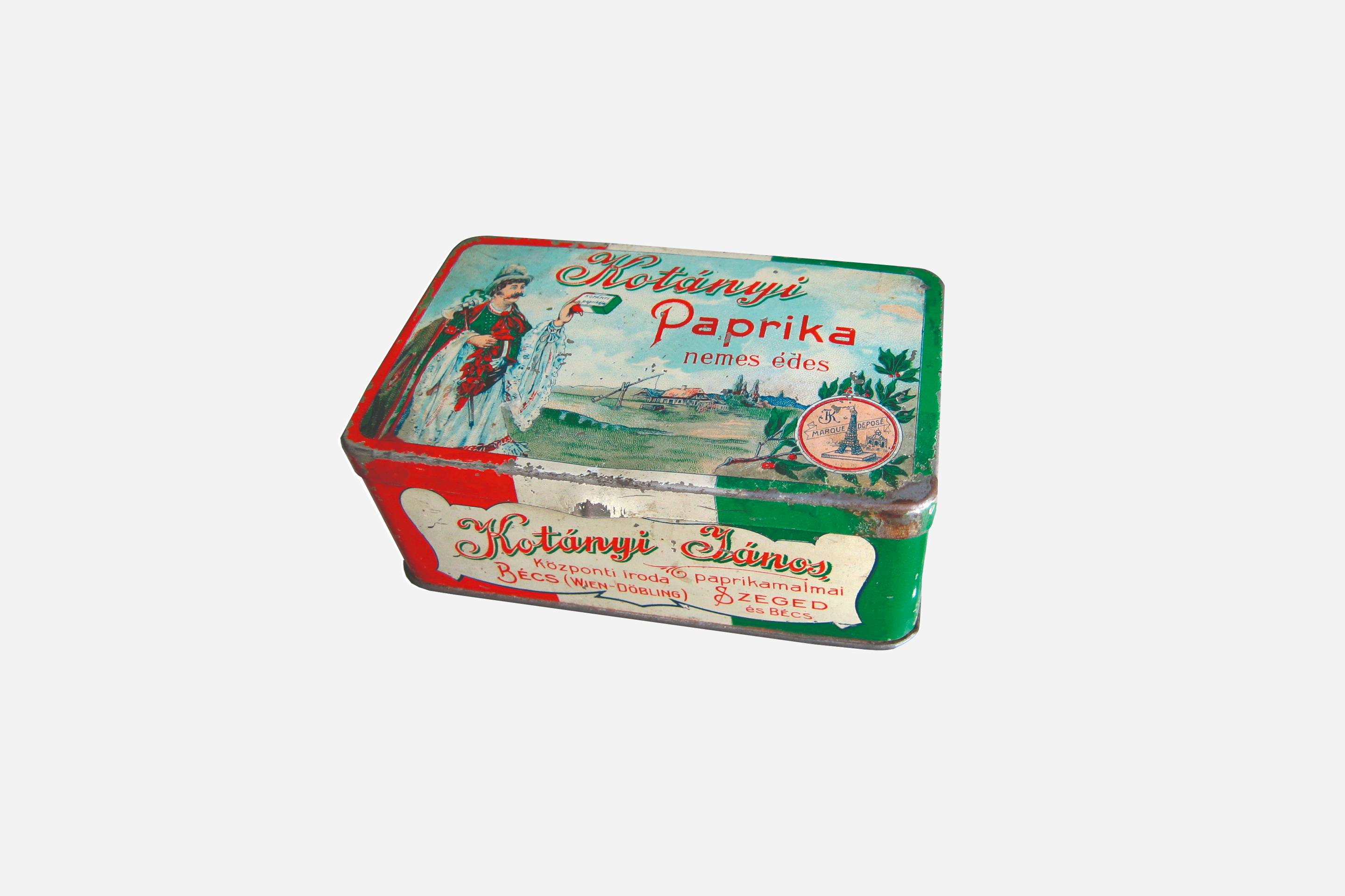 Verpackung von Kotányi Paprikapulver von 1900