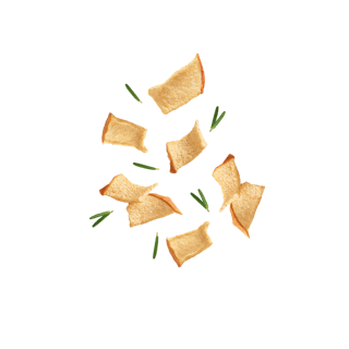 Fliegende Kotányi Apfel Chips mit Rosmarin.