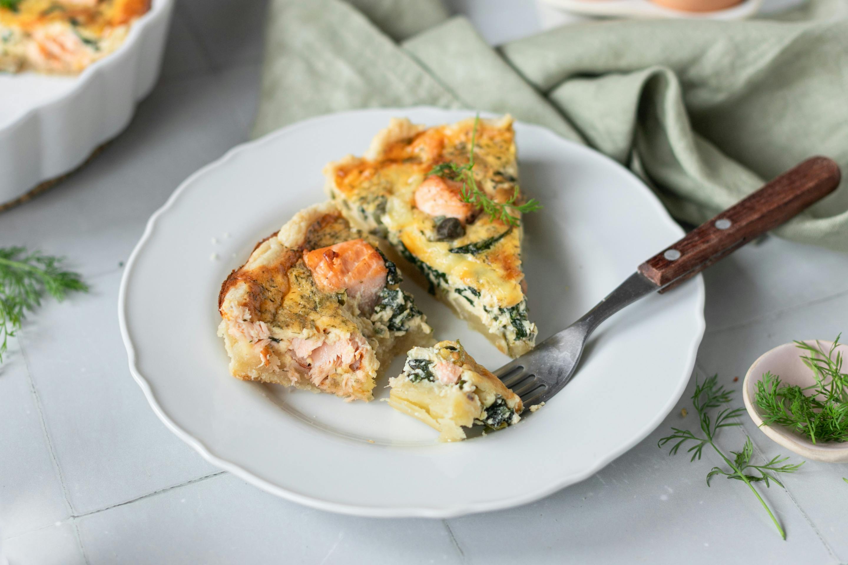 Spinach Dill Quiche Min